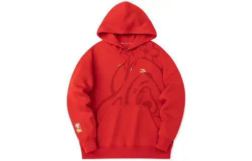 ANTA Life Collection Sweatshirts Unisex Red Hooded Moderate Regular