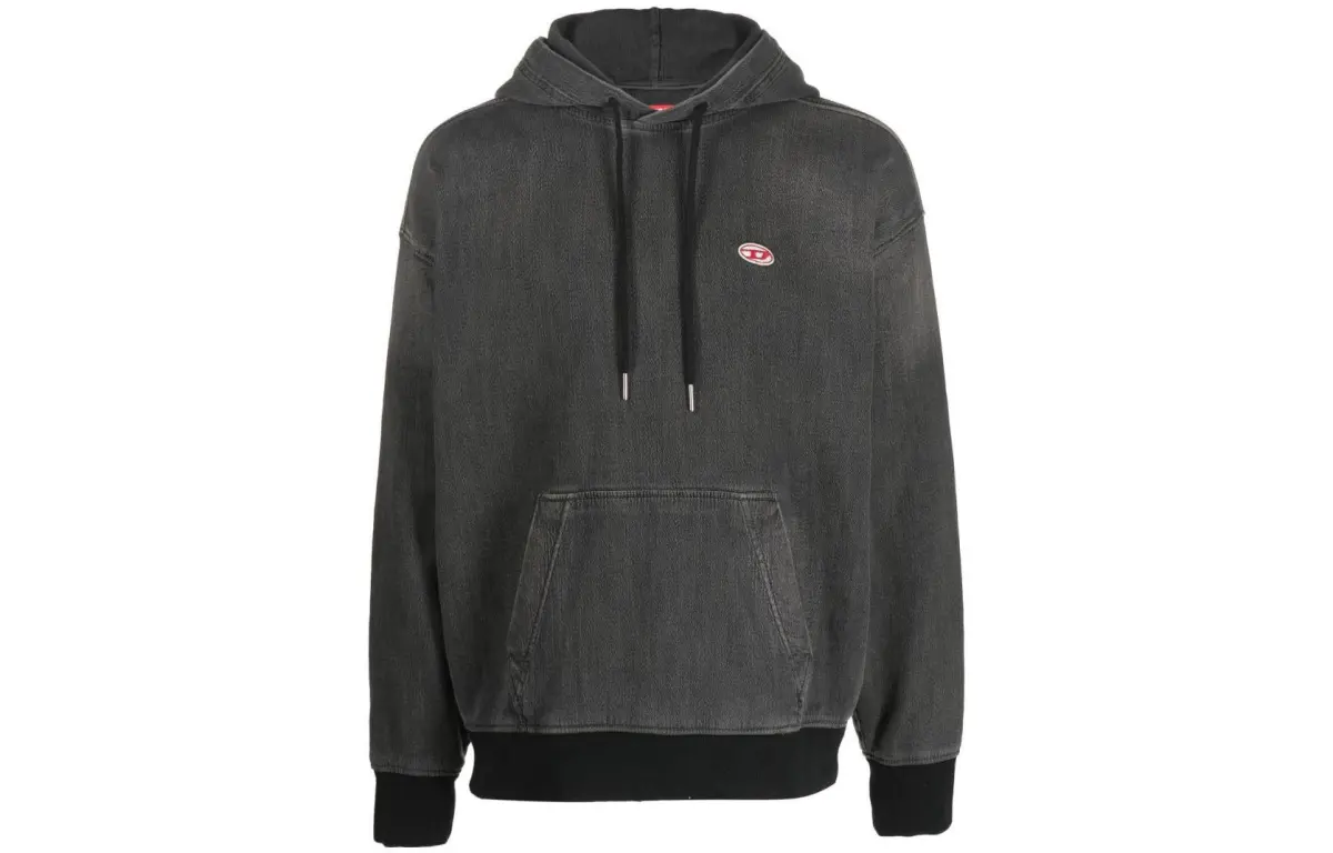DIESEL Rib Track Denim Hoodie