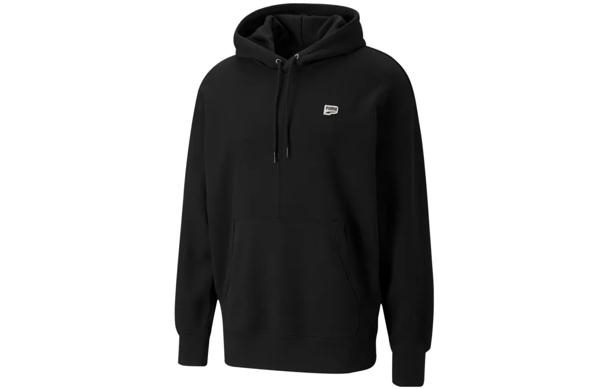 PUMA Sweatshirts Men's Black Hooded Moderate Straight Fit