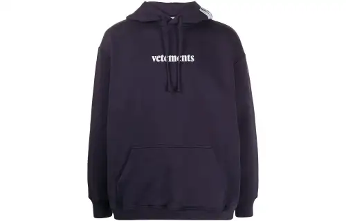 Vetements Sweatshirts Unisex Blue Hooded Moderate Regular