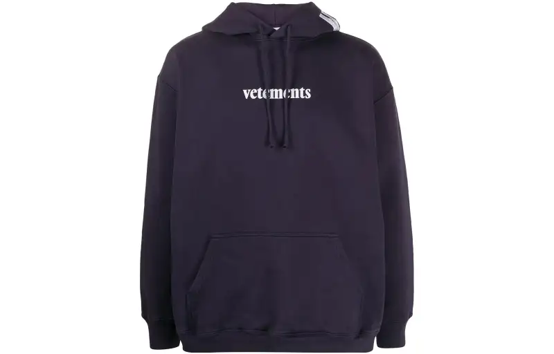 Vetements Sweatshirts Unisex Blue Hooded Moderate Regular