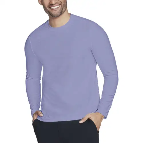 Skechers GO DRI All Day Long Sleeve T Shirt Men's Purple