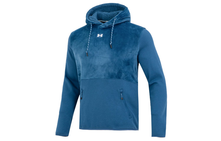 Under Armour Journey Sweatshirts Men's Blue Hooded Moderate Regular