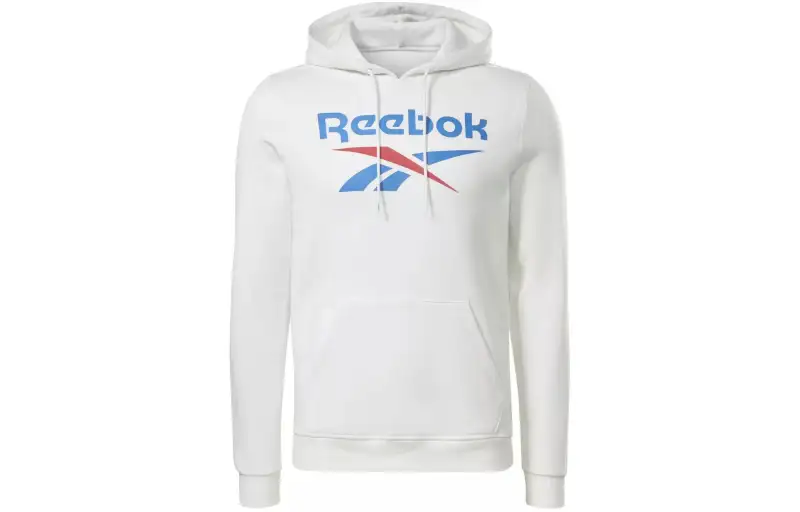 Reebok Sweatshirts Men's White Hooded Moderate Regular