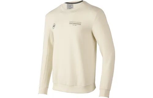 Skechers Sweatshirts Men's Pearl White/02EP Crew Neck Moderate Regular