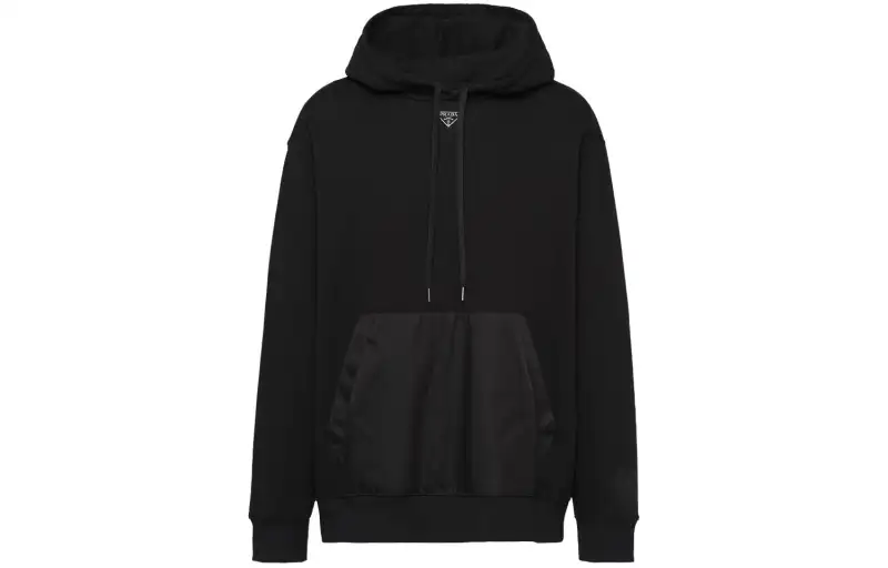 Prada triangle-logo fleece hoodie