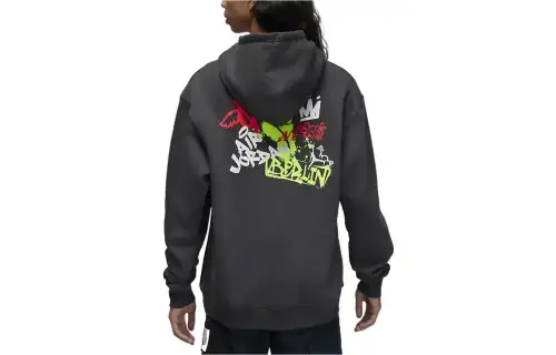Jordan Sweatshirts Men's Black Hooded Moderate Regular