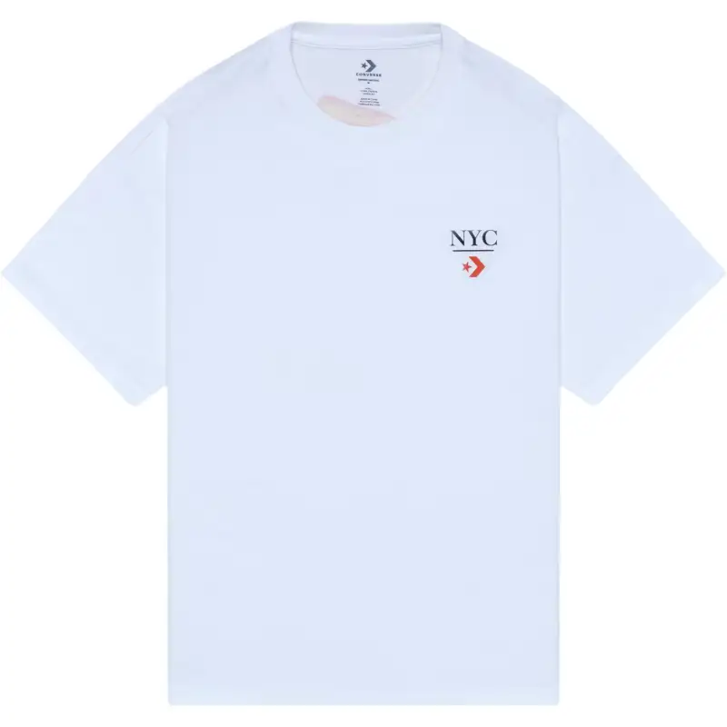 Converse T Shirts Unisex White Crew Neck Moderate