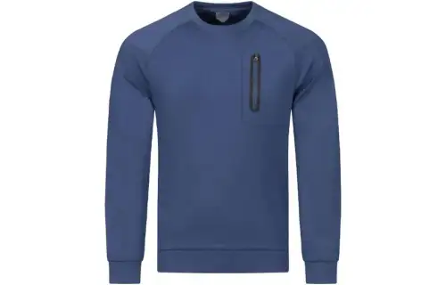 ASICS Sweatshirts Men's Blue Crew Neck Moderate Regular