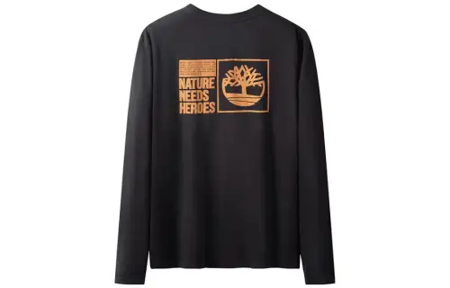 Timberland Sweatshirts Men's Black Crew Neck Moderate Regular