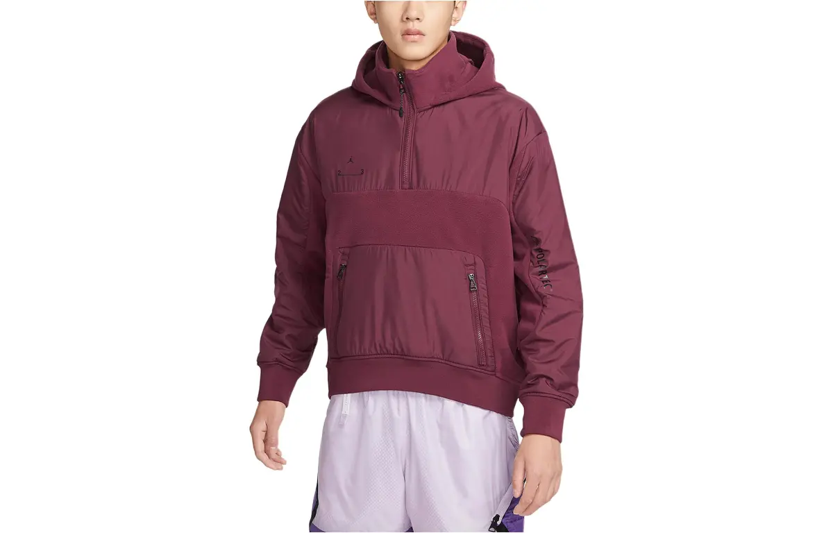 Jordan Sweatshirts Men's Red Hooded Moderate Regular