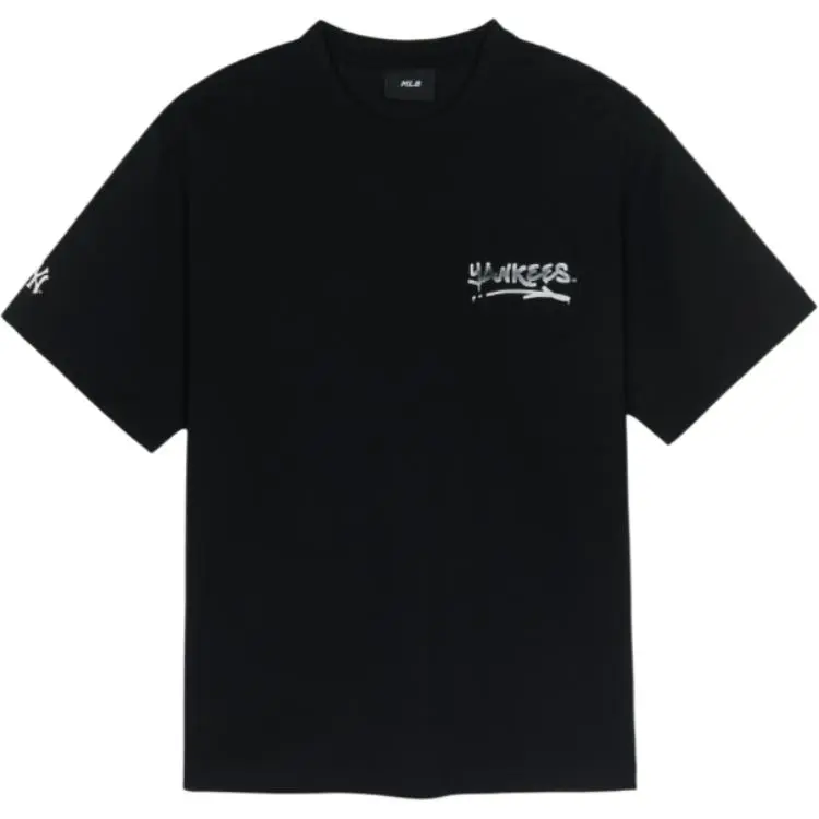 MLB T-Shirts Unisex Black Crew Neck