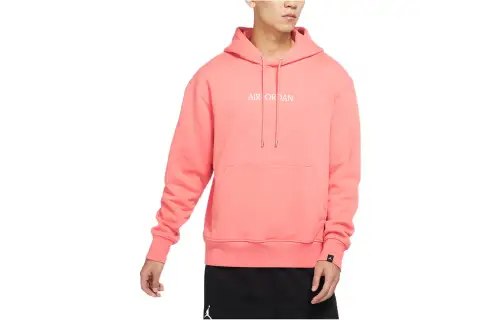 Jordan Sweatshirts Men's Salt Pink Hooded Moderate Regular