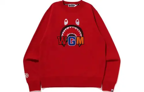 Bape Shark Embroidery Crewneck Sweatshirt FW22