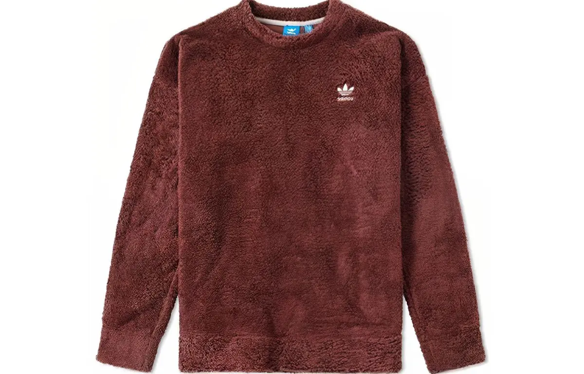 Adidas Originals Sweatshirts Men's Red Crew Neck Moderate Regular