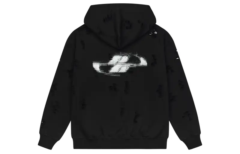 HARSH AND CRUEL Sweatshirts Unisex Washed Black Hooded Moderate Cardigan