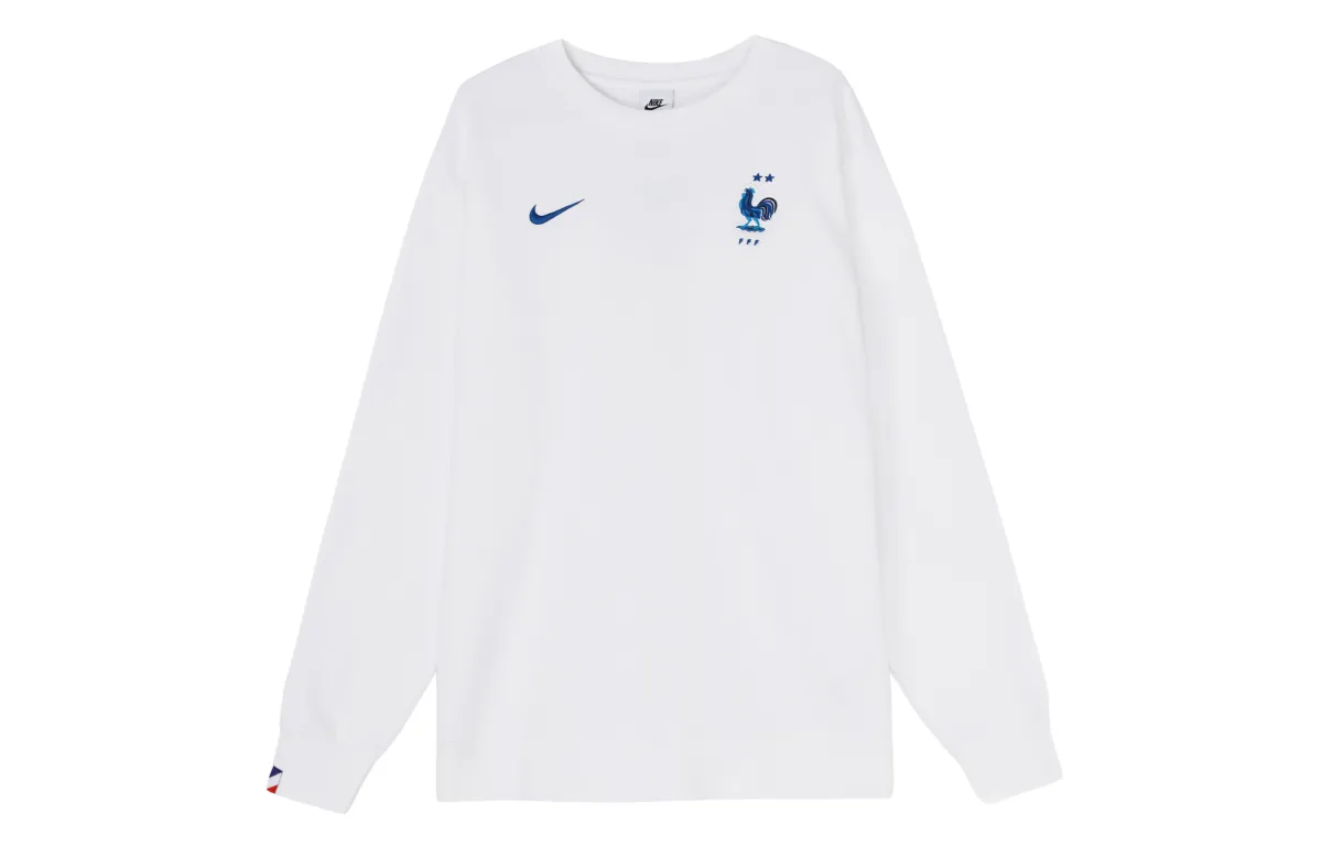 Nike Sweatshirts Men's White Crew Neck Moderate Straight Fit