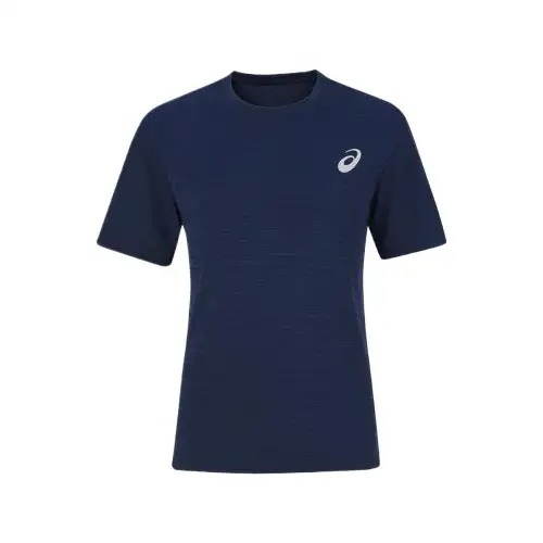 ASICS T Shirts Unisex Dark Blue Crew Neck