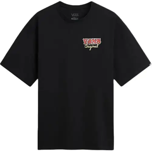 Vans T Shirts Men's Black Crew Neck Moderate Straight Fit