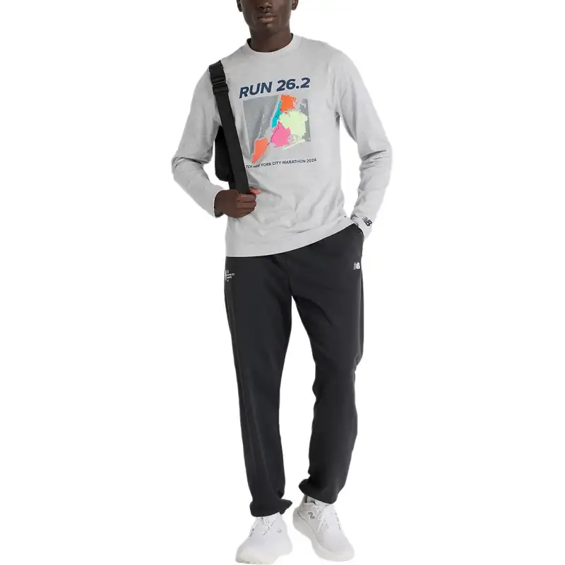 New Balance NYC Marathon Graphic T Shirt Men's Sport Gray