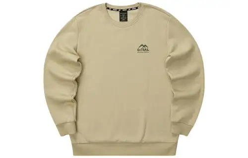 Skechers Sports Life Collection Sweatshirts Men's Irish Cream/028R Crew Neck Thickened Regular