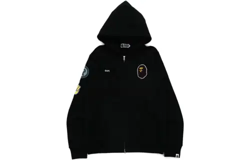 Bape Military Patch Heavy Weight Zip Hoodie