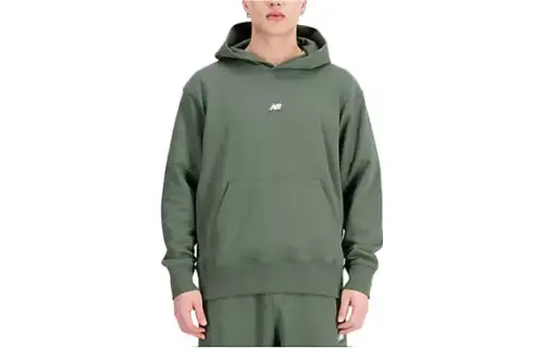 New Balance Sweatshirts Men's Dark Olive Green Hooded Moderate Regular