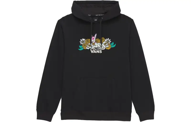 Vans Sweatshirts Unisex Black Hooded Moderate Regular