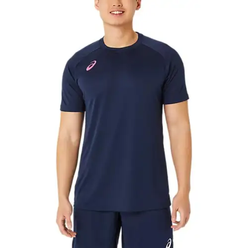 ASICS T Shirts Unisex Midnight Crew Neck Moderate