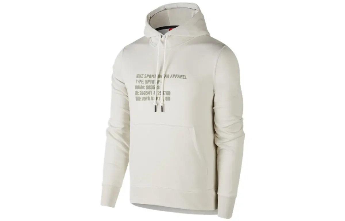 Nike Sweatshirts Men's White Hooded Moderate Straight Fit