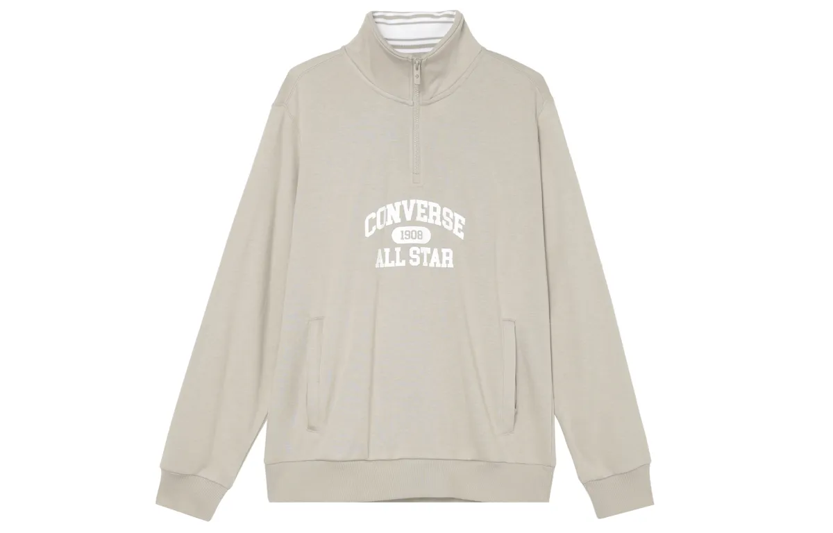 Converse Retro Quarter Zip Sweatshirt Men's Khaki