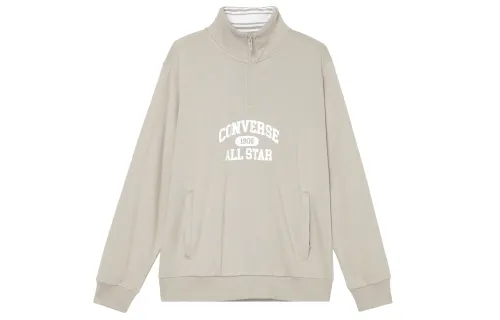 Converse Retro Quarter Zip Sweatshirt Men's Khaki