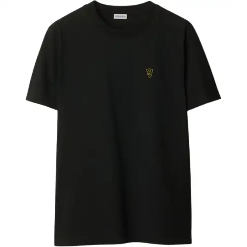 Burberry Logo Embroidered Crewneck T Shirt