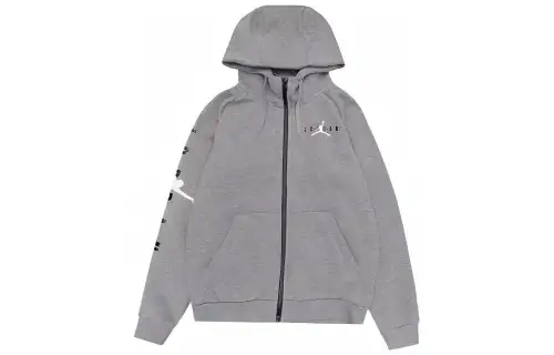 Jordan Sweatshirts Men's Gray Hooded Moderate Regular