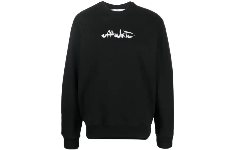 OFF WHITE Sweatshirts Men's Black Crew Neck Moderate Regular