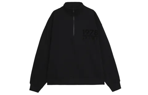 Calvin Klein Logo-flocked Half-zip Sweatshirt