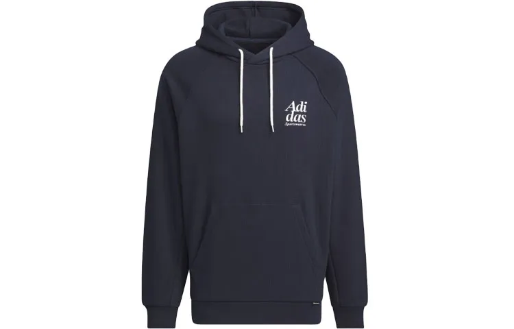 Adidas Small Logo Waffle Hoodie Sweatshirt Men's Legend Ink