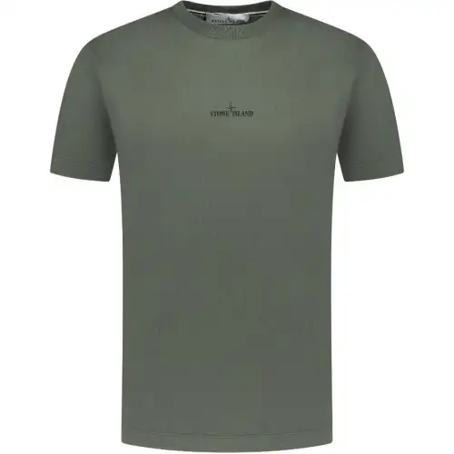 STONE ISLAND Logo Printed Crewneck T Shirt