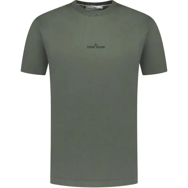 STONE ISLAND Logo Printed Crewneck T Shirt