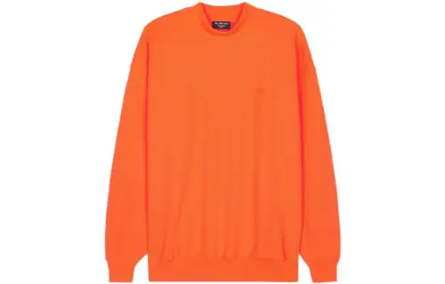 Balenciaga Sweatshirts Men's Orange Crew Neck Moderate