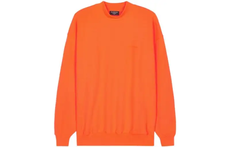 Balenciaga Sweatshirts Men's Orange Crew Neck Moderate