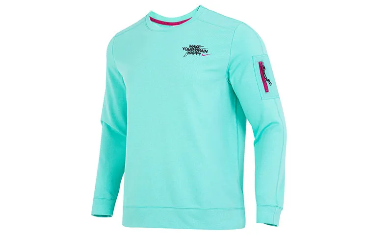 Nike Sweatshirts Men's Green Crew Neck Moderate Regular