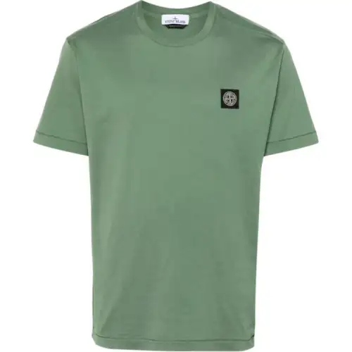 Stone Island Compass-patch cotton T-shirt