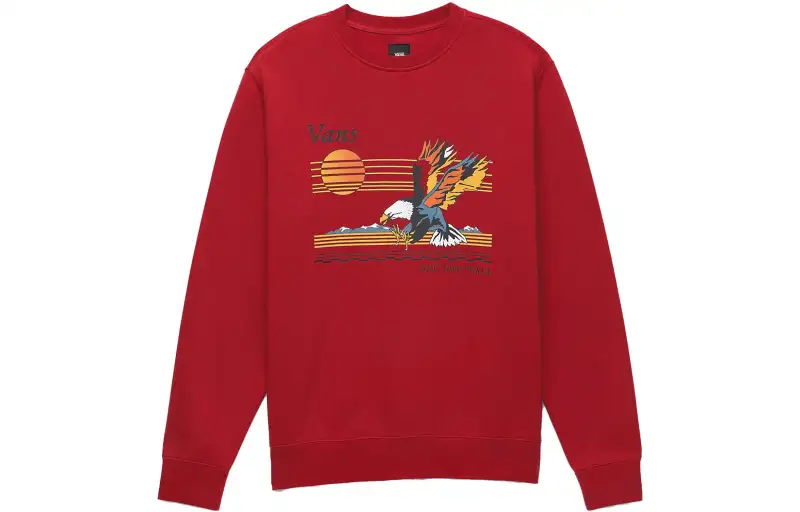 Vans Sweatshirts Unisex Red Crew Neck Moderate Regular