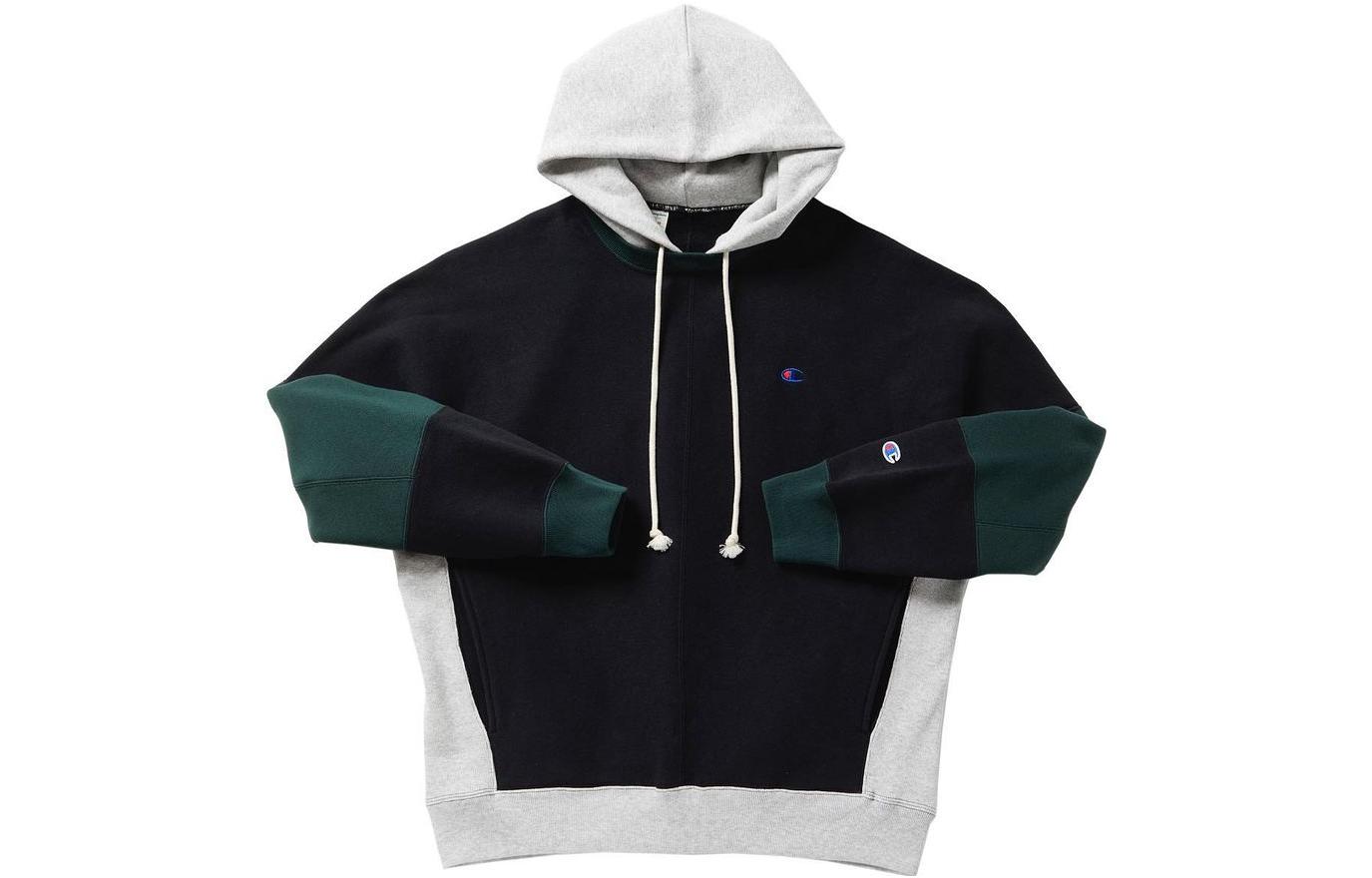 Champion FW22 Champion Small C Logo Solid Color Thickened And Fleece Lined Hooded Pullover Sweatshirt Japan Version