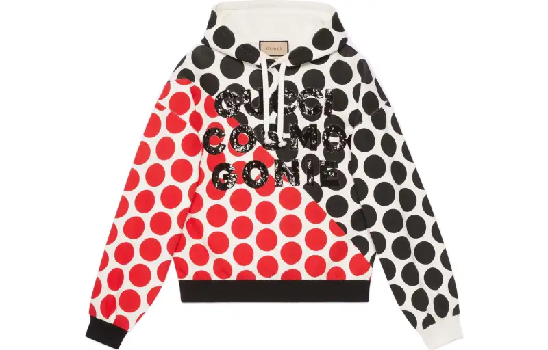 【Previous Season】logo-print polka dot hoodie