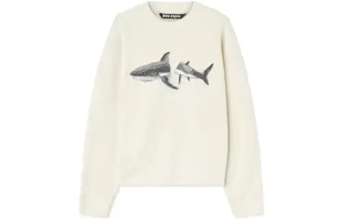 PALM ANGELS Shark Wool Knit Crewneck