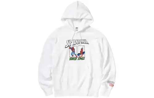 UNIQLO Sweatshirts Unisex White Hooded Moderate Regular