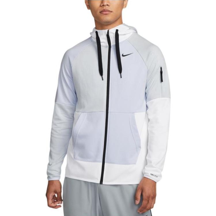 Nike Cardigan with zipper with hood, long-sleeve, jacket, white sweatshirt, with your logo imprint, print, drawstring