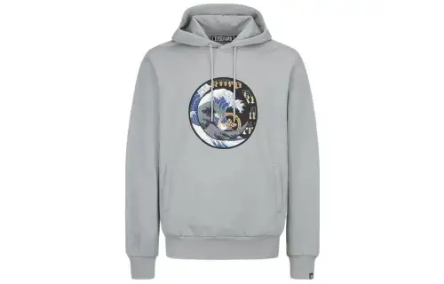 EVISU Sweatshirts Unisex Gray Hooded Moderate Regular